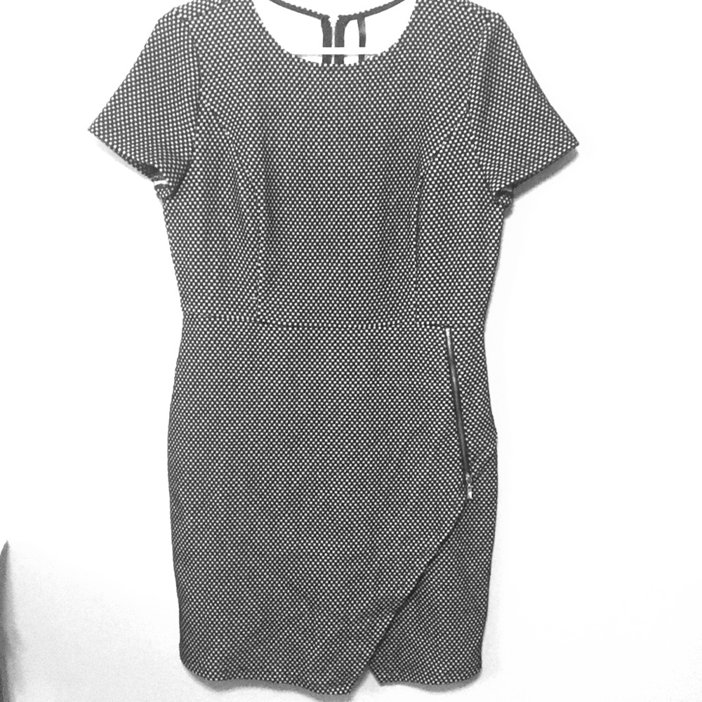 Black checked dress